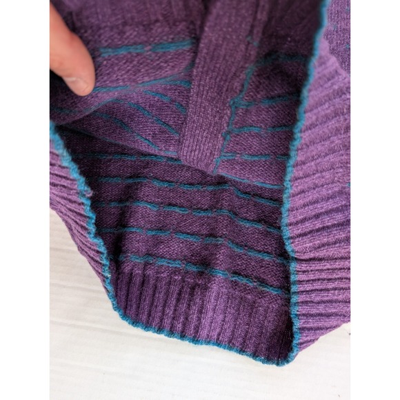 Vintage Woolrich Cardigan Womens Small Button Up Purple Wool - Picture 5 of 10